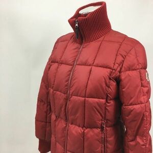 TOMMY JEANS/トミー ジーンズ ダウンジャケット レッド サイズM レディース古着 フラッグロゴ