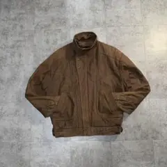 90s short nubuck leather bomber jacket