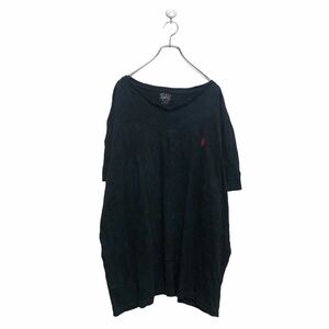 POLO 半袖 ロゴ Tシャツ ポロ XXL ブラック ビッグサイズ クルーネック 古着卸 アメリカ仕入 a605-5956