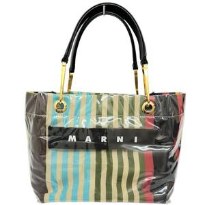 MARNI/マルニ グロッシー クリップバッグ ハンドバッグ ビニール/キャンバス マルチカラー レディース