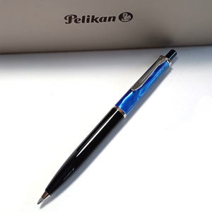 【plkb26】Pelikan　ペリカン　ボールペン　クラシック/トラディショナル　K205　マーブルブルー×シルバー　青/黒　ノック式　