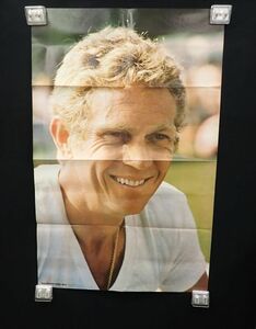 ♪08 ポスター281 スティーブ・マックィーン ロードショー4月号 第2付録 昭和48年 4月♪Steve McQueen/映画俳優