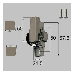 LIXIL トステム 窓 サッシ 引違い窓 錠（クレセント）小（左用） 窓（サッシ）部品 (鍵・錠) W-01L-BZLV