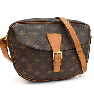 1円 ◆定価12万 良品 LOUIS VUITTON ルイヴィトン ショルダーバッグ ジュヌフィーユGM M51225 モノグラム ブラウン◆E.Csui.tI-07