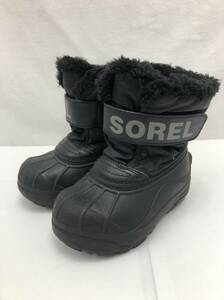 SOREL キッズ チルドレン スノー コマンダー ブーツ 13cm ブラック スノーシューズ スノーブーツ ソレル 24041702