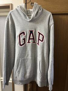 ギャップ GAP プルオーバー スウェットパーカー フーディ グレー 灰色 XL デカロゴ オーバーサイズ ビッグシルエット