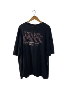 HARLEY DAVIDSON◆Tシャツ/-/コットン/BLK/プリント/55X3/使用感有