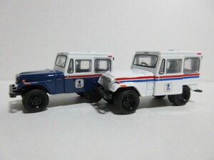 ★新品　未開封　★アメリカ郵便車 US Mail / USPS ジープ 2台セット　★Greenlight 製　トミカサイズ　絶版