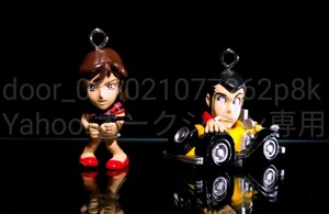 LUPIN THE THIRD ＆ FUJIKO MINE FIGURE モンキーパンチ ルパン三世 & 不二子 ミニフィギュア キーホルダー