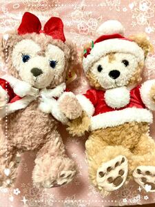 ☆可愛いWDWサンタダッフィー＆シェリーメイちゃん（香港）☆SSサイズのぬいぐるみ☆クリスマス☆タグ付き☆