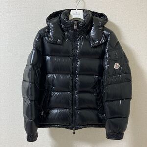 美品 国内正規品 メンズ モンクレール ダウンジャケット ブラック MONCLER MAYA マヤ 黒　サイズ1 サイズS