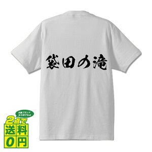 袋田の滝 オリジナル Tシャツ 書道家が書く プリント Tシャツ S M L XL XXL 120 130 140 150 G-S G-M G-L 【 滝百選 】