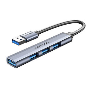 まとめ得 VENTION USB3.0 to USB3.0/USB2.0*3 ミニハブ 0.15M メタルタイプ グレー CK-9996 x [3個] /l