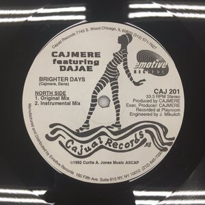 12" Cajmere feat. Dajae Brighter Days CAJ201 Cajual Records US-ORIGINAL Green Velvet Chicago House