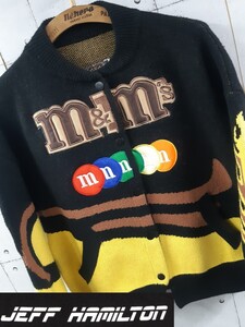 SALE！売り切り！希少 黒 JEFF HAMILTON M&MS ニット カーディガン ジェフハミルトン ヴィンテージ 