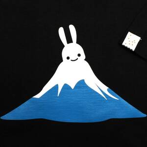 CTS64キューンL富士山 ダイヤモンド富士 マウント富士Mt.Fuji日の出 日の入り マウンテン 半袖Tシャツ うさぎCUNEウサギ 色黒