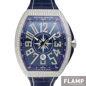 FRANCK MULLER フランクミュラー ヴァンガード ヨッティング V45SCDT アフターダイヤモンド カスタム メンズ 腕時計【美品中古】