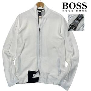  1円〜 HUGO BOSS ヒューゴボス (L) ダブルジップ コットン100% ドライバーズニット 