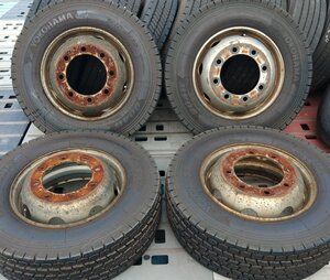 4本価格★上パT9331■245/70R19.5 136/134J YOKOHAMA 904W スチール 6.75 8穴 147-T12 23年 スタッドレス★条件付送料無料★大型 ISO 地山