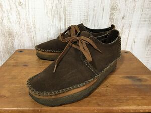 at711☆【ラバーソール デッキシューズ】Clarks クラークス 茶