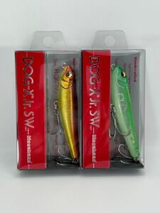 メガバス ドッグX Jr SW 2個セット 未開封 GP GLOW LIME & GG AKAKIN CB DOG-X Jr SW