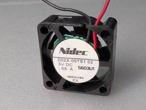 Nidec 小型 冷却 DCファン 5V 0.05A D02X-05TS1 02 25x25x10mm リード端子