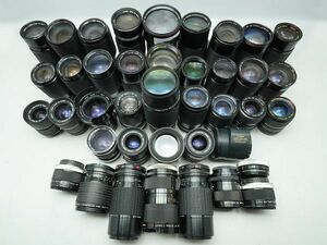 ★キヤノン 純正MFレンズなど★LENS FD/AC/FL/TEFNON/Tokina/COSINA/SIGMA/ 等 計:40点まとめ【ジャンク品】30705