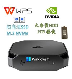 S136/HP Z2 MINI G3 Workstation/WPS Office&Windows11 Pro/E3-1225 V6/16GB/M.2 NVME 256GB+1TB/NVIDIA Quadro m620/WIFI+Bluetooth