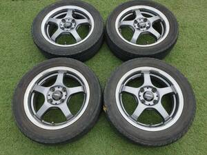 【中古】クロススピード/ワゴンR/アルトワークス/14インチ/14×4.5J/オフセット+43/PCD100/4H/アルミホイール/4本セット