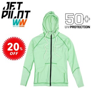 ジェットパイロット JETPILOT セール 20%オフ レディース ラッシュ ペーサー L/S フーデッド ラッシー S21513 ミント 14/XL