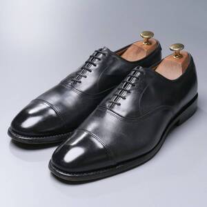 W2877//アメリカ製*アレンエドモンズ*メンズ9.5B/パークアベニュー/PARK AVENUE/ストレートチップ/革靴/黒/ブラック