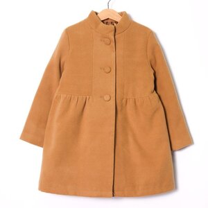 バックナンバー ロングコート スタンドカラー アウター キッズ 女の子用 120サイズ ブラウン BACK NUMBER