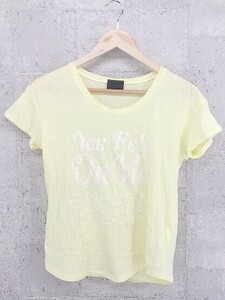 ◇ Abahouse Devinette アバハウス ドゥヴィネット 半袖 Tシャツ カットソー イエロー ホワイト *