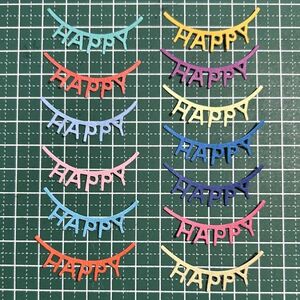 （4417C）ミニミニガーランド　happy★カット