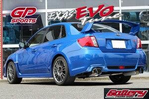 GVB インプレッサWRX STi EJ20ターボ車 6MT用 GP SPORTS Evo Tune 左右出しマフラー JQR認定 新規制適合 車検対応 チタンスライドテール