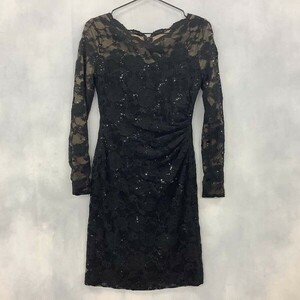 LAUREN RALPH LAUREN DRESS ローレンラルフローレンドレス ワンピース ひざ丈 ブラック系 0P / 小型便OK [PT13888]