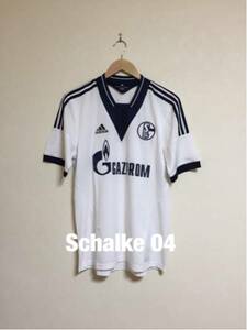 【良品】 adidas F.C schalke04 アディダス シャルケ04 アウェイ ユニフォーム 半袖 サイズO ホワイト ブンデスリーガ