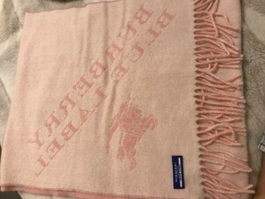 1点のみ 良品 稀少 バーバリー ブルーレーベル マフラー ピンク BURBERRY Blue Label