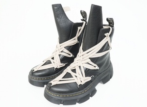 リックオウエンス Rick Owens × Dr. Martens ドクターマーチン 1460 DMXL Mega Lace Boot メガ レース ブーツ 31752001 9 黒 ブラック ☆A