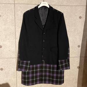 ONtheCORNER ITEM No.1577/COMMEdesGARCONS HOMMEPLUS コムデギャルソンオムプリュス ドッキングロック ロングジャケット 00aw size:M