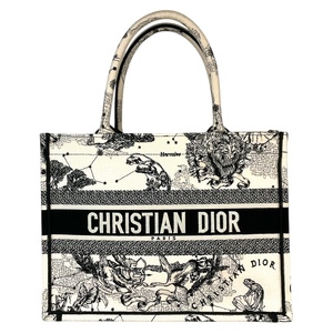 クリスチャン・ディオール Christian Dior ブックトート M1265ZRHZ ホワイト/ブラック キャンパス トートバッグ レディース 中古