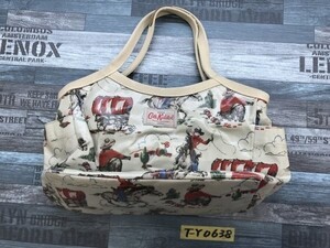 Cath Kidston キャスキッドソン レディース PVC 総柄 底板 バッグ グレージュ