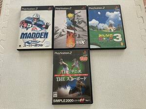 ジャンクPS2-503 PS2 THE テニス THE スノーボード, マッデンNFLスーパーボウル2001, みんなのGOLF3 他 動作未確認　プレステ2