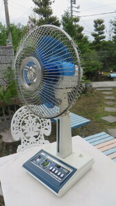 昭和レトロ 扇風機 ゼネラル30㎝高級お座敷扇 Hi-cool GENERAL ELECTRIC FAN EF-658 動作OK 高さ無段階調節可71～86cm 首振り タイマー付