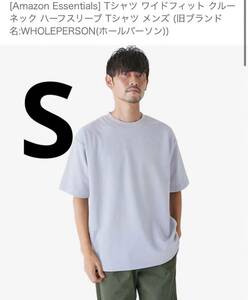 ふ16 Amazon Essentials Tシャツ ワイドフィット クルーネック ハーフスリーブ Tシャツ メンズ　ホールパーソン　 ライトブルー S