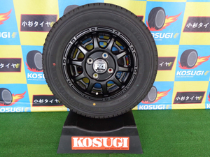 未使用展示品　H4　MOTOR　X1　4J-12 4H100 +43　オールシーズン　145/80R12　軽トラ　軽バンなど　中古セット