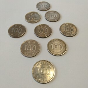 　100円銀貨　稲穂　東京オリンピック　計9枚　アンティーク　銀貨幣　