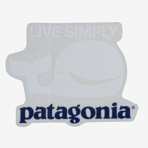 廃番 パタゴニア リブシンプリー ステッカー PATAGONIA LIVE SIMPLY くじら 鯨 ホワイト ネイビー クリア シール デカール コレクション