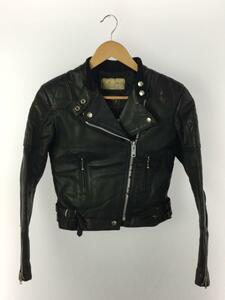 Lewis Leathers◆ダブルライダースジャケット/34/レザー/BLK/無地/SUPER MONZA/80s