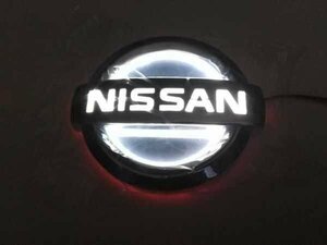 NISSAN 5D LEDエンブレム 交換式 10.8X9.2cm ホワイト ティーダ　